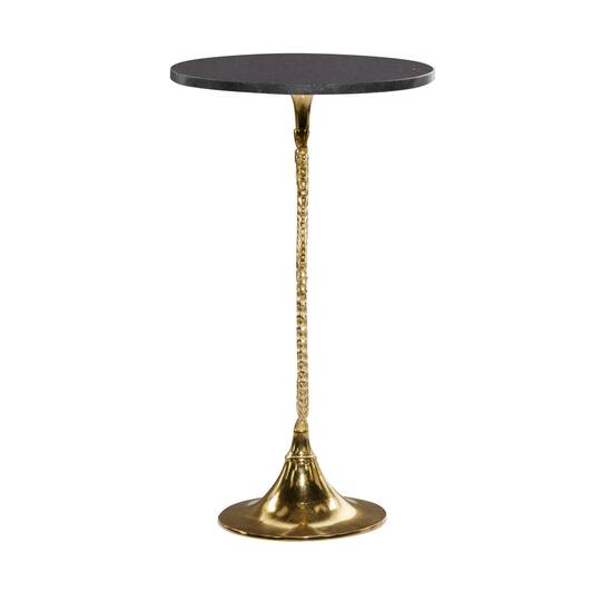 28" Gold Aluminum Coastal Accent Table